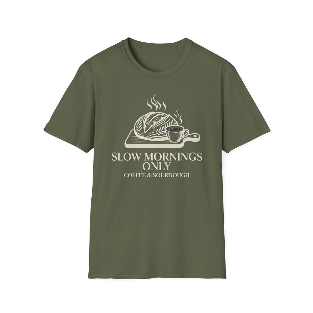 Slow Mornings Only Coffee T-Shirt