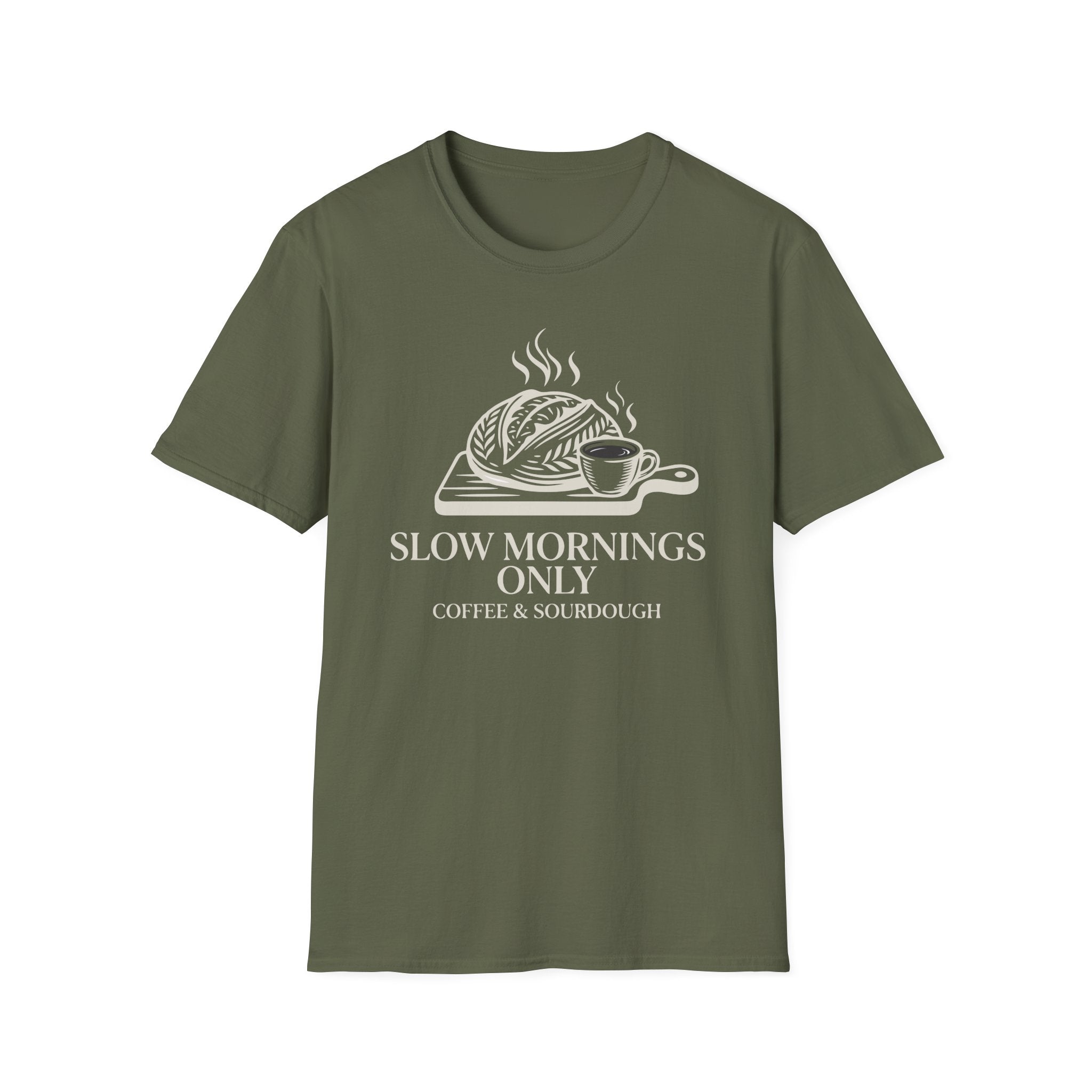 Slow Mornings Only Coffee T-Shirt