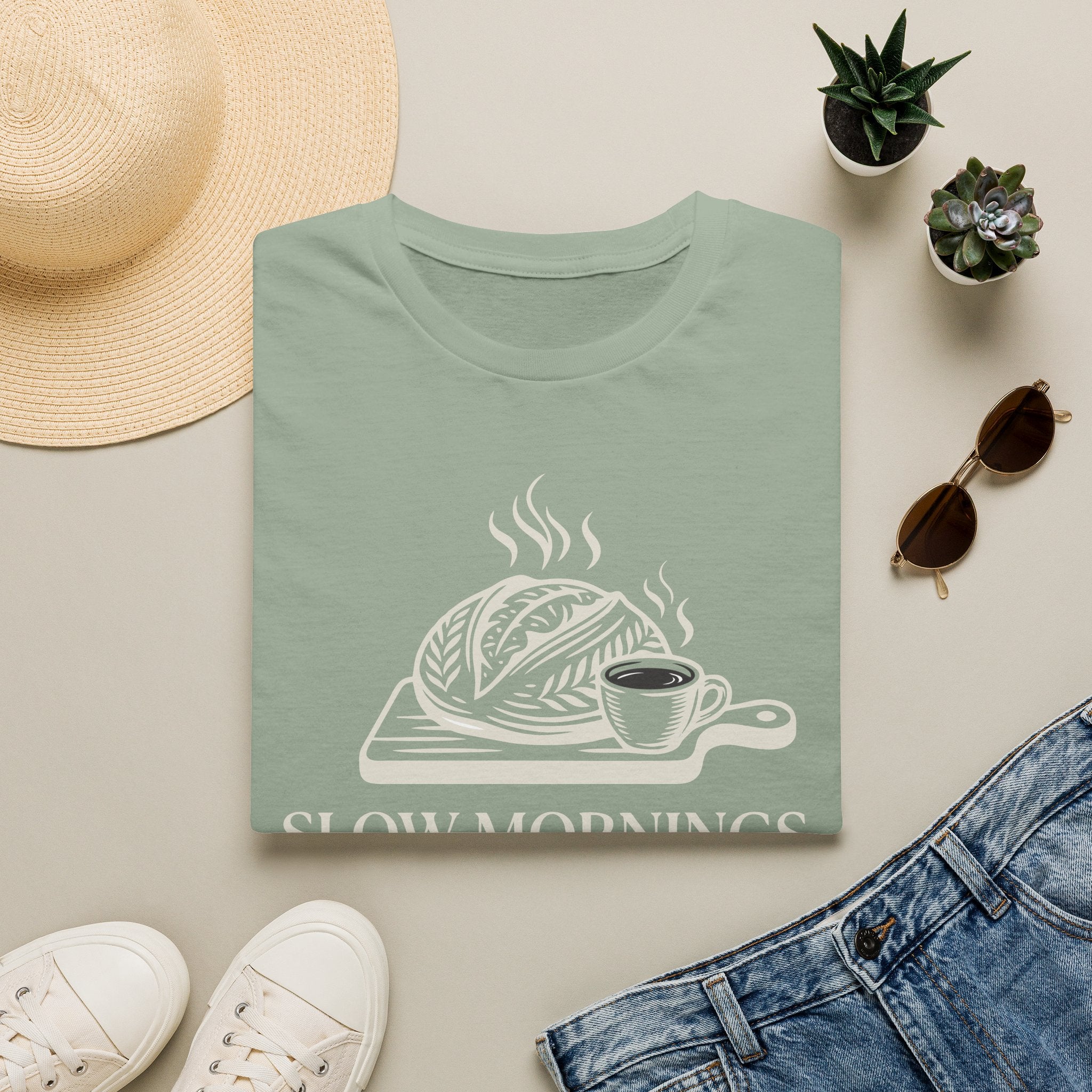 Slow Mornings Only Coffee T-Shirt