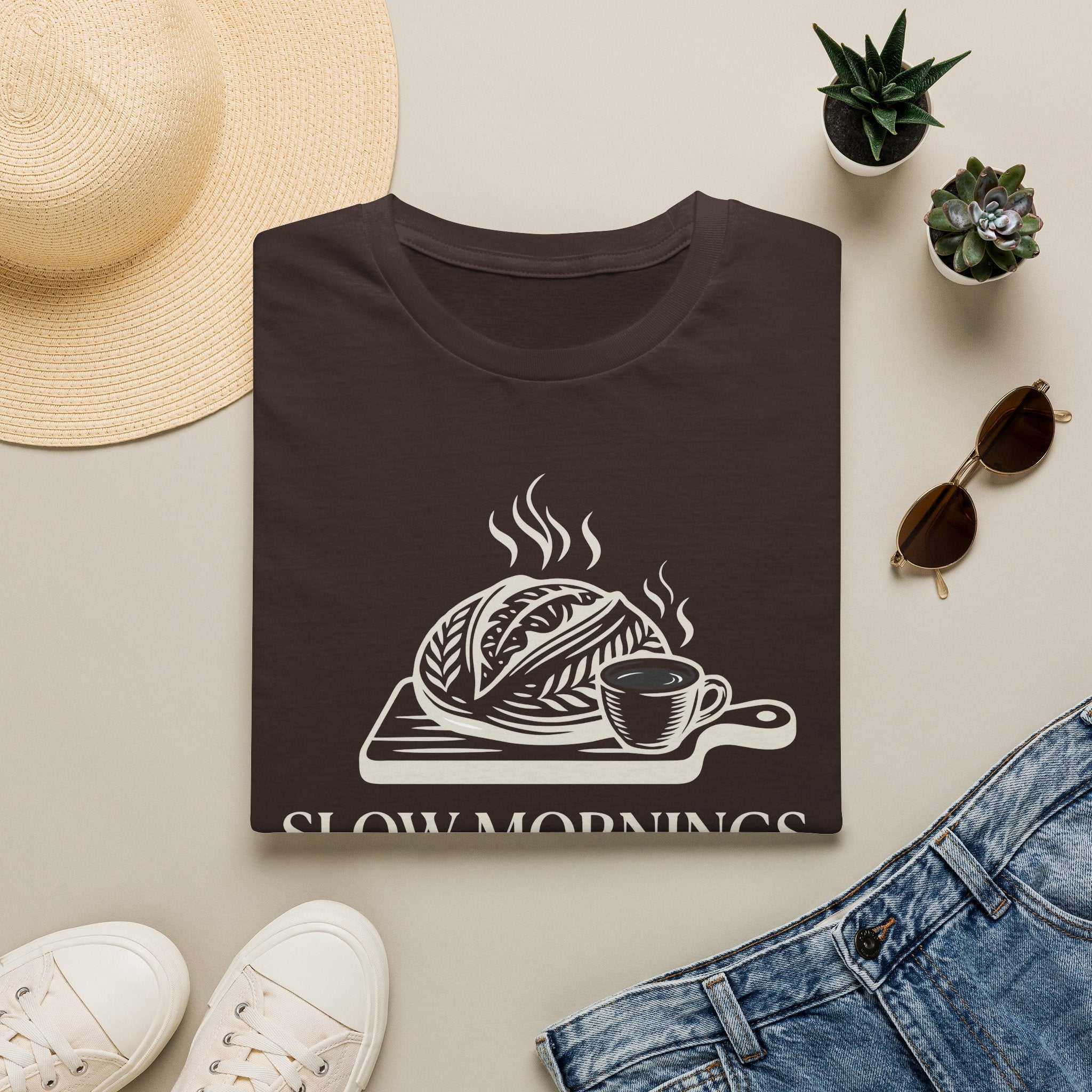Slow Mornings Only Coffee T-Shirt