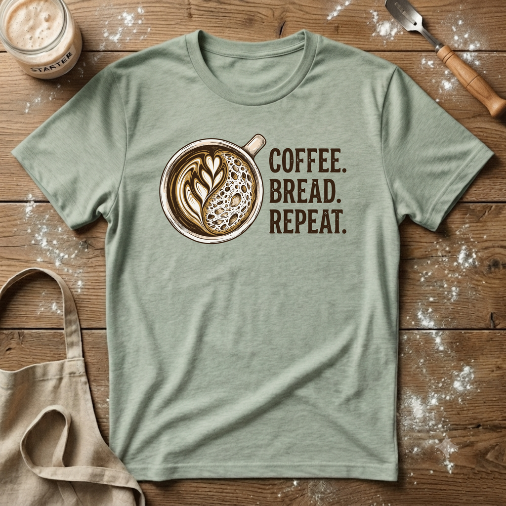 Coffee Bread Repeat T-Shirt