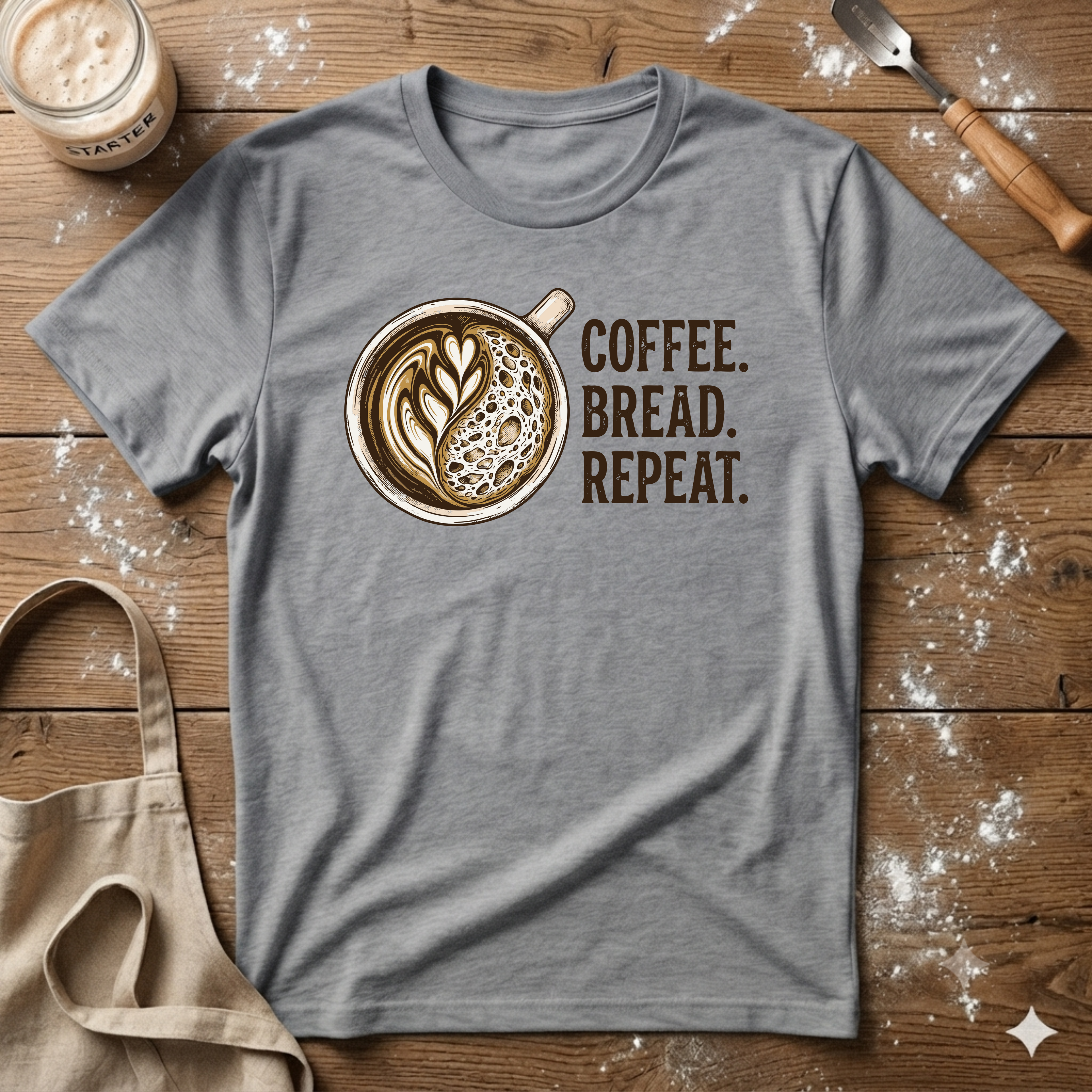 Coffee Bread Repeat T-Shirt