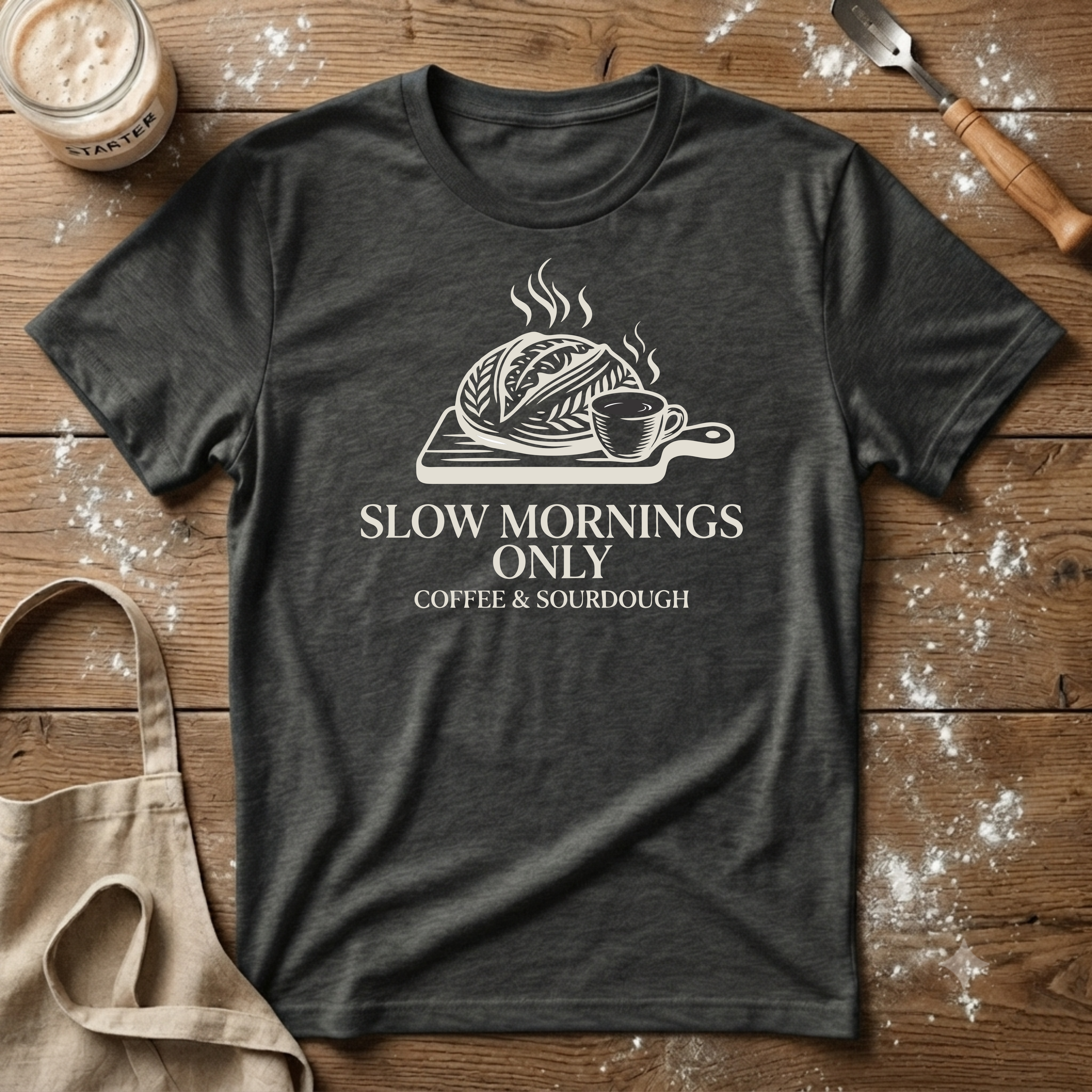 Slow Mornings Only Coffee T-Shirt