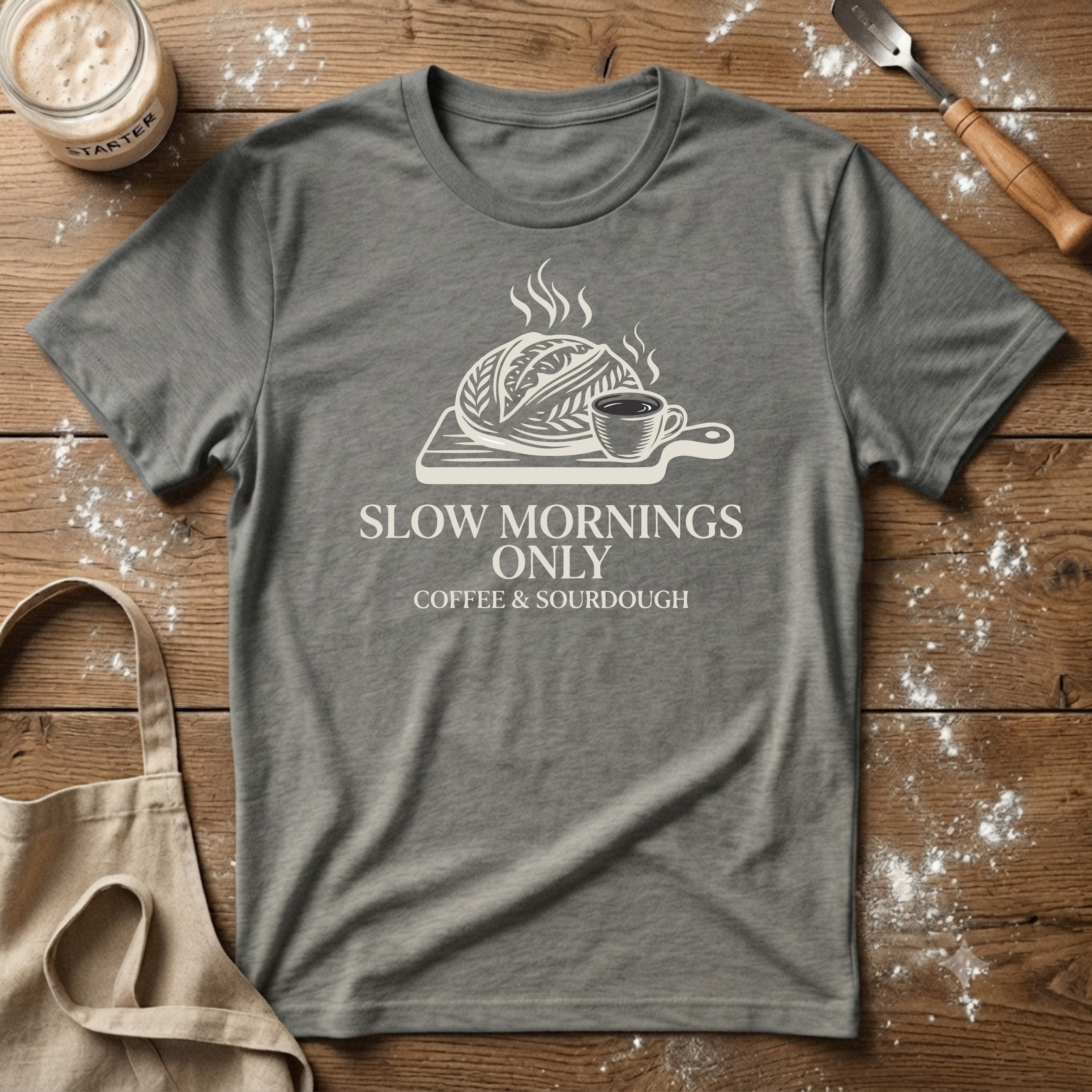 Slow Mornings Only Coffee T-Shirt