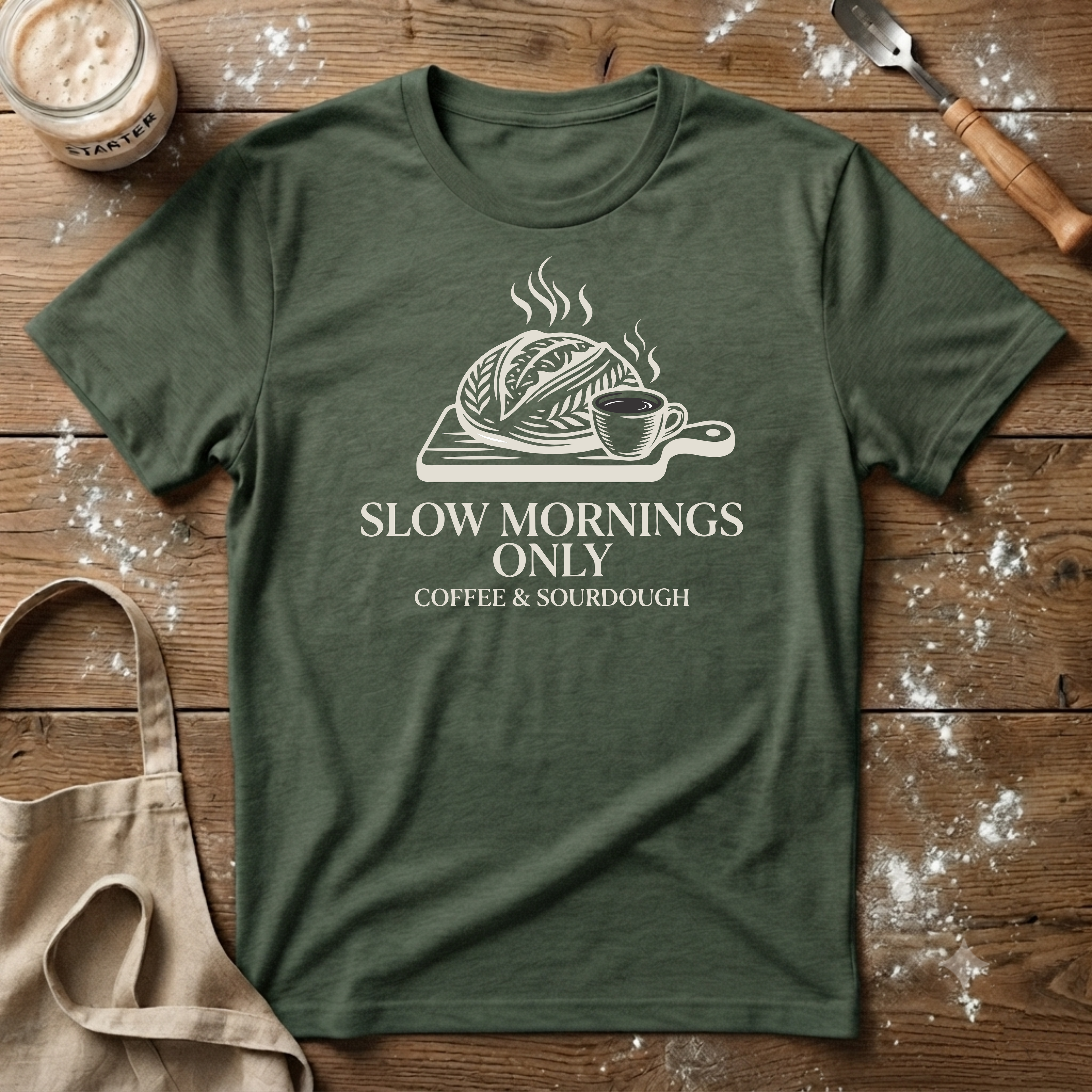 Slow Mornings Only Coffee T-Shirt